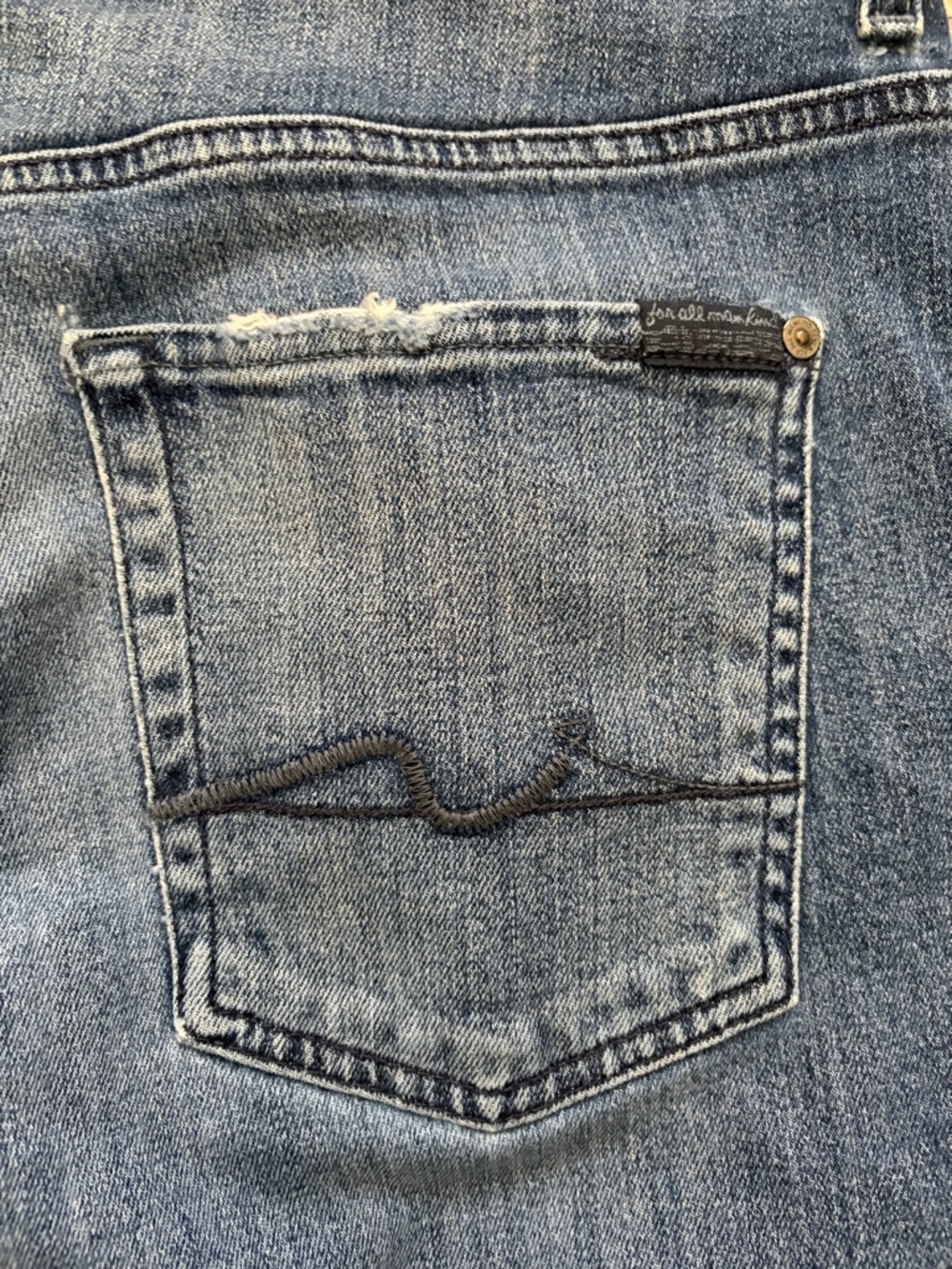 7 For All Mankind Straight Men’s Jeans in Light Blue Denim